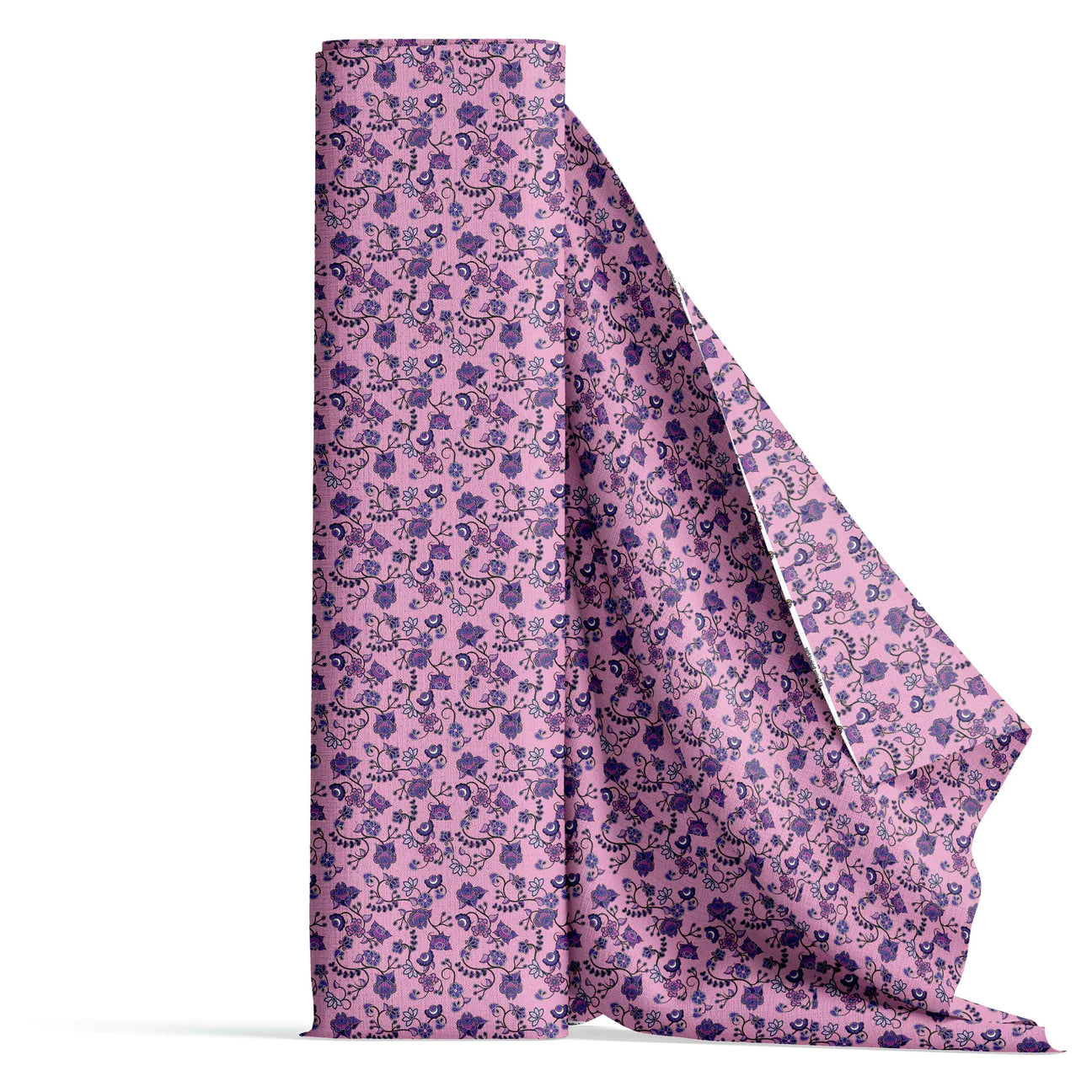 Purple Floral Amour Cotton Poplin Fabric - 1 yd